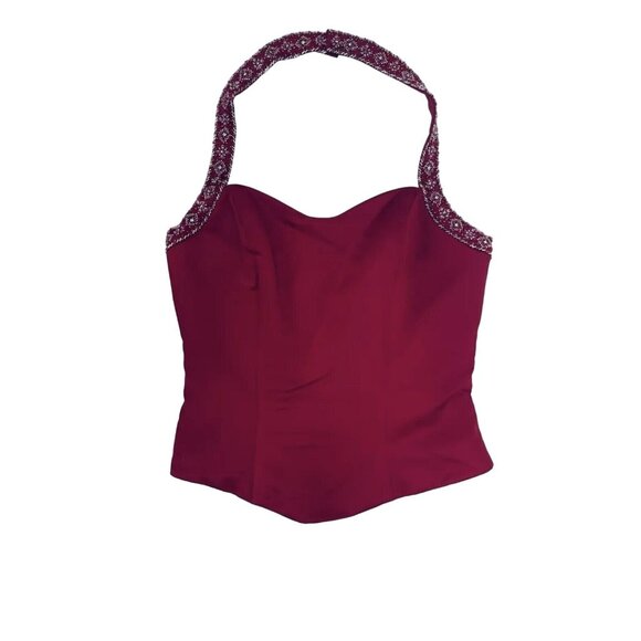 Eden Maids One Strap Corset Size 6 Halter Neck Bridesmaid Collection Red New - Picture 1 of 10